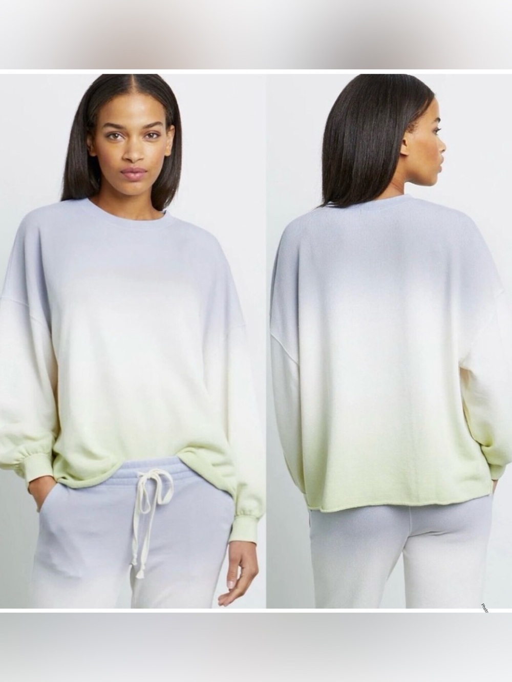 Rails Sweatshirt Women’s XL Blue Mint Ombre Tie Dye Oversized Pullover LIKE NEW!